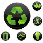 Recycle Symbols Badges Set